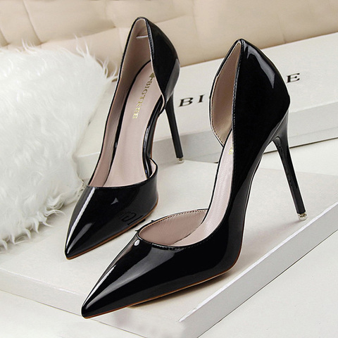 BIGTREE Shoes Patent Leather Heels 2022 Fashion Woman Pumps Stiletto Women Shoes Sexy Party Shoes Women High Heels 12 Colour ► Photo 1/6