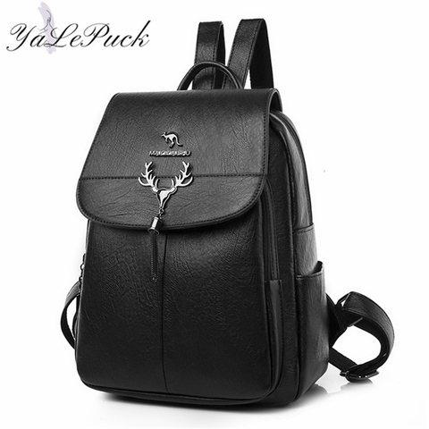 New Women Backpack Female tassel Casual High capacity School Bag Designer Leather Shoulder Bags Women Travel Backpack mochila ► Photo 1/6