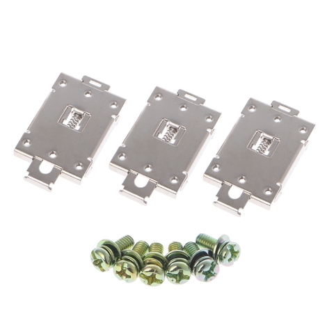 3 Pcs Single Phase SSR 35mm DIN Rail Fixed Solid State Relay Clip Clamp w./ 6 Mounting Screws Drop Ship Support ► Photo 1/6