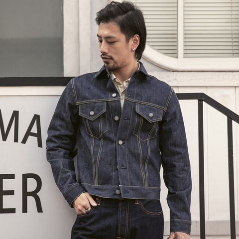 Red Tornado 557XX Trucker Denim Jacket Type 3 Selvedge Men Outerwear Slim Fit ► Photo 1/6