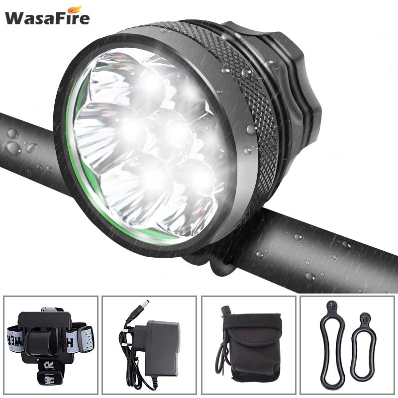 WasaFire 10000 Lumen Bicycle Light 7* XML T6 Bike Headlight