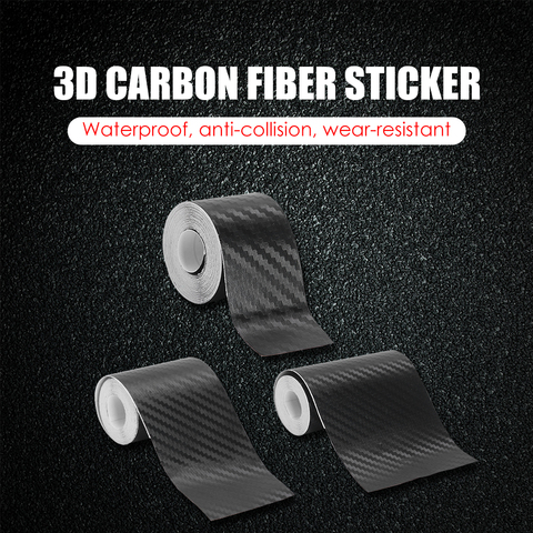 Carbon Fiber Car Sticker Protector Strip Door Sill Anti Scratch Tape  Waterproof