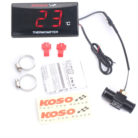 Universal Motorcycle Thermometer Instruments Water Temp Temperature Digital Display Meter Gauge Sensor Adapter For KOSO ► Photo 1/6