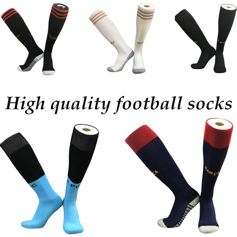 New European Clubs Styles Children Adult Football Socks Boys Soccer Sock Kid's knee high Sports Long Thicken Men Sock ► Photo 1/6