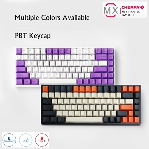 RK84 84 Key Bluetooth 5.1 Wireless / 2.4G / Wired 3 Mode Mechanical Keyboard For Desktop,Notebook,Tablet,Mobile Phone Cherry MX ► Photo 1/6