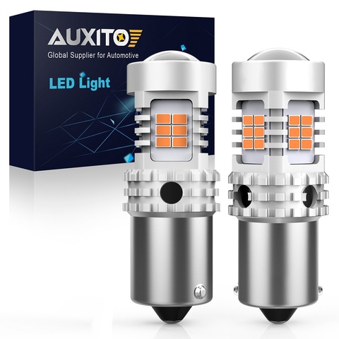 AUXITO 2x Error Free 1156 BA15S P21W LED BAU15S PY21W Lamp Auto Led Bulbs Car Rear Turn Signal Light For VW Passat Golf4 Jetta ► Photo 1/1