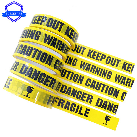 1 Roll 24mm*25m Yellow Warning Sign Tapes DIY Sticker Caution Danger Barrier Safety Reminder For Store Warehouse Factory School ► Photo 1/5