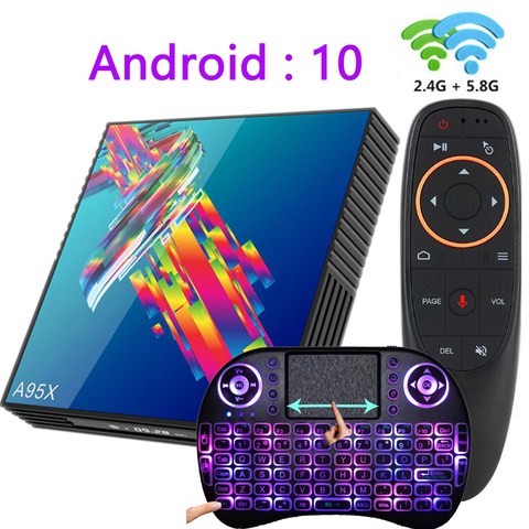 A95X R3 tv box Android 10 4k 2G 16G 4G 32G 64G 2.4G&5G WIFI BT4.2 smart tv boxes youtube mini RK3318 media player ► Photo 1/6
