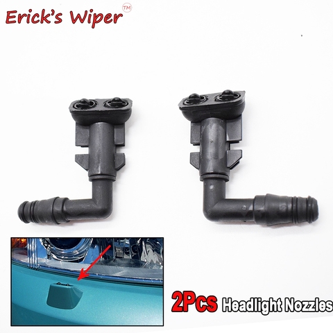 Erick's Wiper 2Pcs Front Headlight Washer Jet Spray Nozzles For Saab 9-3 9-3X 2004 - 2011 OE#9186049 & 9186050 ► Photo 1/4