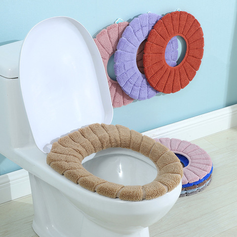 Toilet Seat Cover Comfortable knitting Bathroom Washable Closestool  Standard Pumpkin Pattern Soft Cushion Toilet Cover Seat - Price history &  Review, AliExpress Seller - U&ME Store