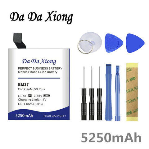 Da Da Xiong 5250mAh BM37 Battery for Xiaomi Mi 5S plus Battery Mi5s Plus phone battery ► Photo 1/4