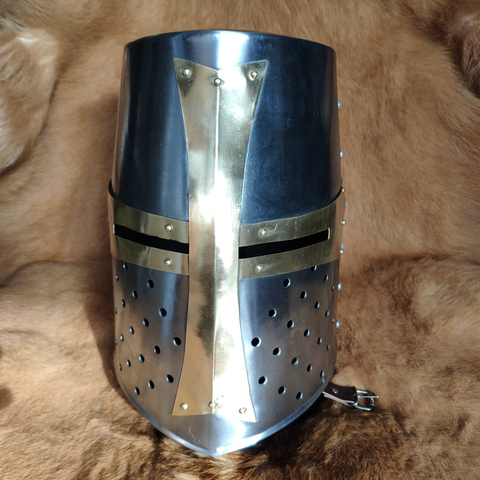 Medieval Crusader Knight Helmet Halloween party Nighclub bar stage show helmet catwalk show prop Hat cosplay mask ► Photo 1/6