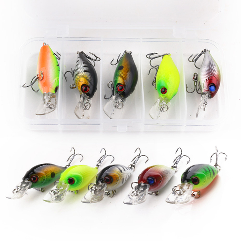 5pcs/lot Fishing Lures Kit Plastic Crank Bait 4.2g/5cm Wobblers Crankbait Tackle Bass Bait Spinners for Fishing ► Photo 1/6