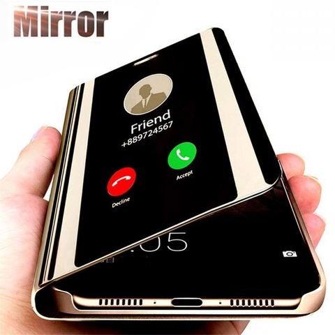 Mirror Case For Xiaomi MI 10T Pro Smart View PU Leather Shockproof Kickstand Flip Cover For Xiaomi 10T Lite POCO X3 NFC ► Photo 1/6