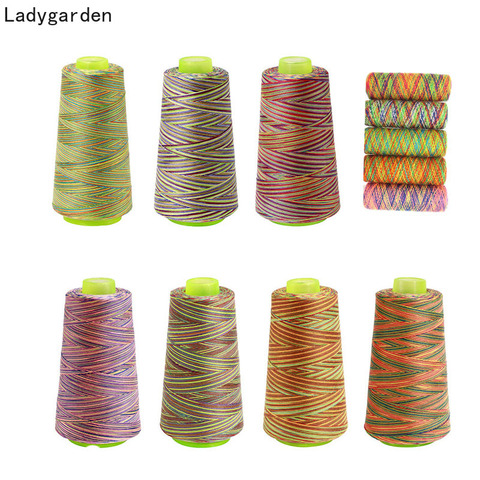 Embroidery Sewing Thread 3000Yard Rainbow Polyester Thread Set Strong Durable Hand Sewing Thread Craft 40s/2 Sewing Threads ► Photo 1/6