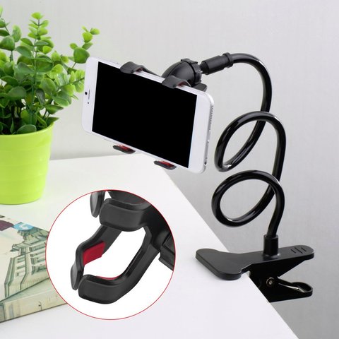 Universal Flexible Holder Arm Lazy Mobile Phone Gooseneck Stand Holder Stents Flexible Bed Desk Table Clip Bracket For xiaomi ► Photo 1/6