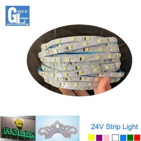 S Shape Led Strip Light Tape SMD 2835 DC12V 24V 60Leds/M Non-waterproof Flexible Strips ribbon for Channel Letter ► Photo 1/6