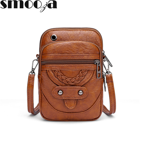 SMOOZA 2022 Fashion Women  Pu Lether Bags Sample  Ladies Shoulder Bag Summer Cute Bags Mobile Phone Bag ► Photo 1/6