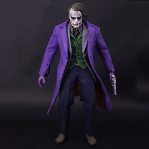 1: 6 Scale DX11 Male Boy Joker Heath Ledger Head Sculpture&Clothing Suit for 12