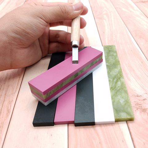 Knife sharpener 8000/10000 double-sided professional polishing fine grinding fine green natural agate and ruby sharpening stone ► Photo 1/6