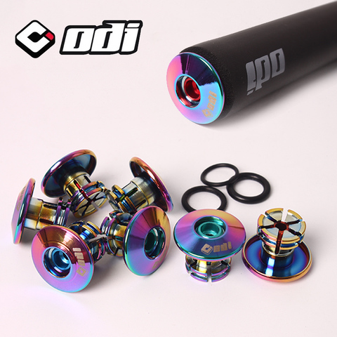 ODI 2pcs bike handlebar grips Anti-slip Firm MTB Bar End Plugs Lightweight Bicycle Grip End Plugs For MTB BMX DH FR Balance Car ► Photo 1/6