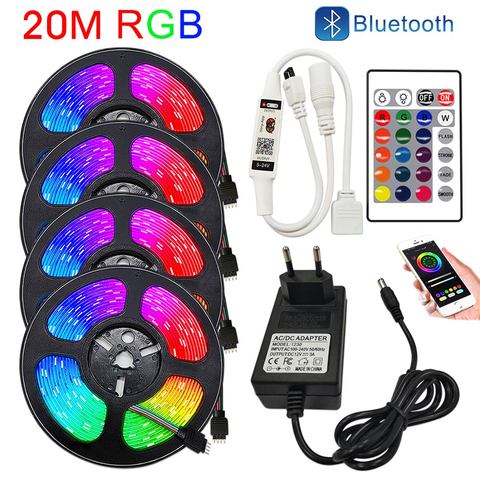 WiFi LED Strips 20 m 15 m Bluetooth LED Lights for room 5 m 10 m 12v LED Lights RGB Diode Tape Flexible Ribbon Lamp ► Photo 1/6