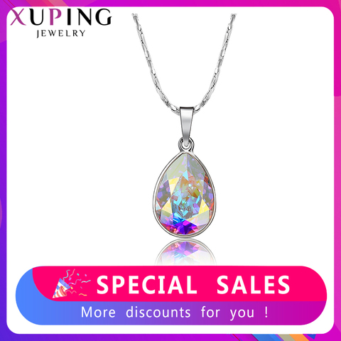 Xuping Water  shape Pendantl Necklace Crystals High Quality Jewelry Trendy Gifts for Women M59-30192 ► Photo 1/6