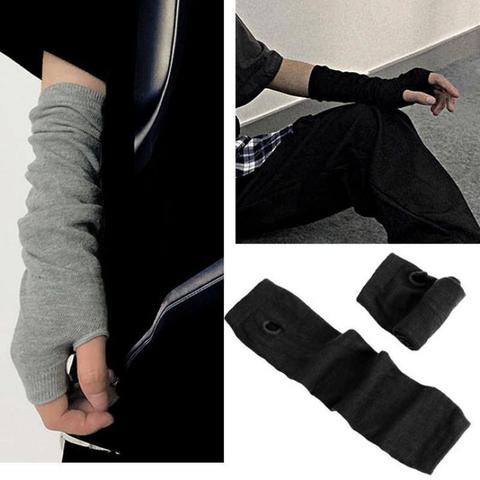 2022 ins Spring Summer Sports Long Fire Ninja Knitted Gloves Yamamoto Dark Men's And Women's Fashion Half Finger Sleeves Gloves ► Photo 1/6