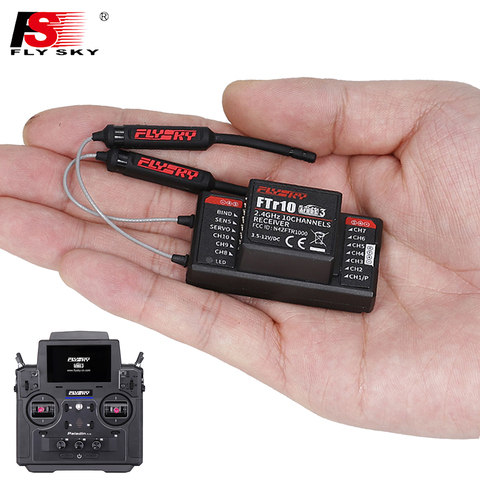 FlySky FTr10 2.4G 10CH Two-Way Dual Antenna PPM/IBUS AFHDS3 Mini Receiver for Fly-Sky PL18 FPV Racing Drone RC Part ► Photo 1/6