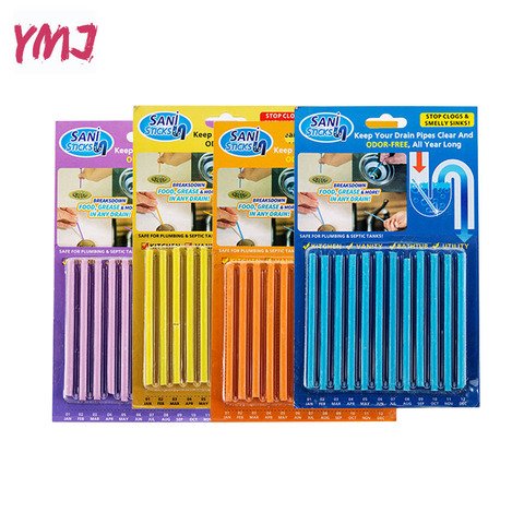 12pcs/Pack Sewer Rod Drain Cleaner Sticks Kitchen Toilet Bathtub Sewage Decontamination To Deodorant Sewer Stop Clogs tools ► Photo 1/6