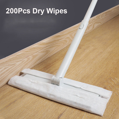 New 200pcs Disposable Sweeper Dry Mop Refills For Floor Mopping And Cleaning Dry Sweeping Cloth Static Duster Cleaning Hardwood ► Photo 1/6