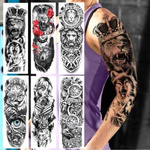 lion king sleeve tattoos