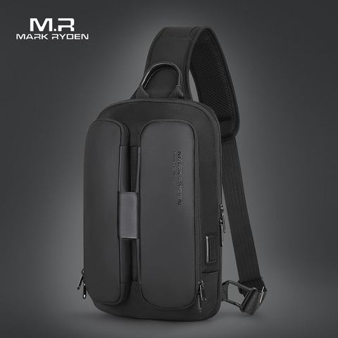 2022 Mark Ryden Shoulder Bag Men USB Charging Men Crossbody Bag Water Repellent Multifunction Sling Bag Fit for 9.7inch Ipad ► Photo 1/6