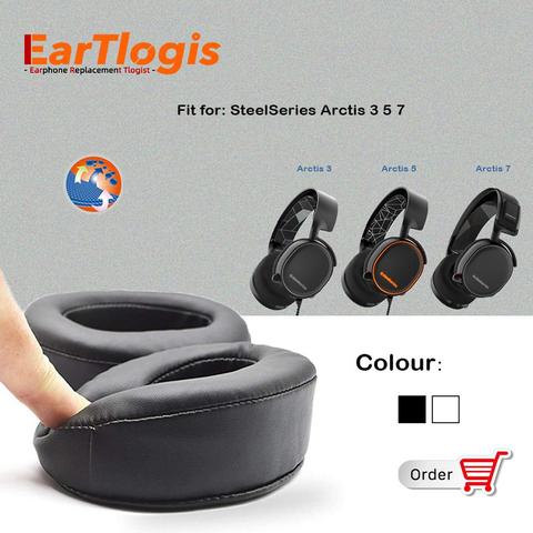 EarTlogis Replacement Ear Pads for SteelSeries Arctis 3 5 7 Headset Parts Earmuff Cover Cushion Cups pillow ► Photo 1/6