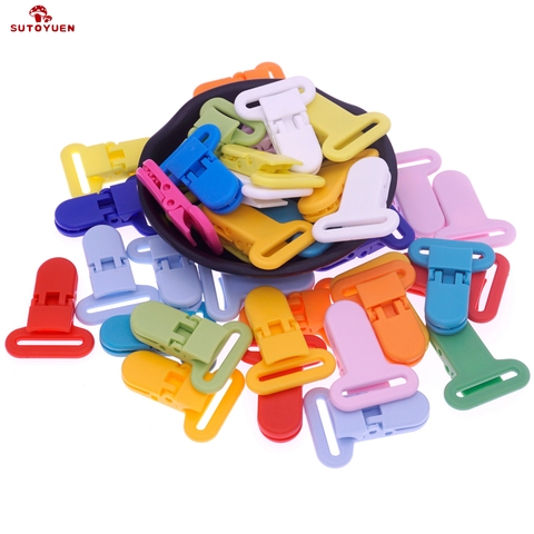 100PCS 25mm KAM Brand Plastic Pacifier Clips Dummy Clips Transparent Soother Nipples Holder For Baby Feeding Accessories ► Photo 1/6