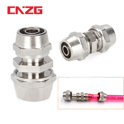 PU PG 4MM 6 8 10 12 14 16MM Straight Type Push in Fittings Pneumatic For Air Pipe Qucik Connector ► Photo 1/6