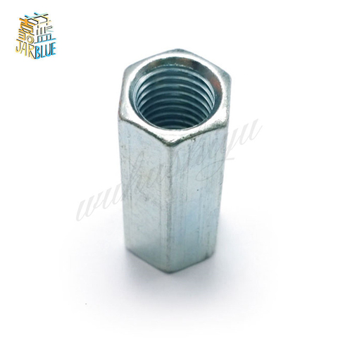 1pcs M8 M10 M12 M14 M16 M18 M20 Rod Coupling Hex Nut steel Galvanized Long Hex Nut Connection Thread Nut ► Photo 1/2