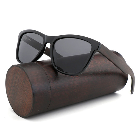 Handmade Men Women Wood Polarized Sunglasses Brown Wooden Frame Outdoor Glasses