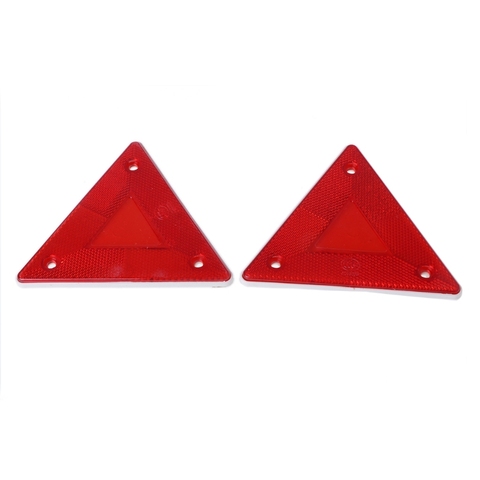 2022 New 2 Pcs Triangle Warning Reflector Alerts Safety Plate Rear Light Trailer Fire Truck Car ► Photo 1/6