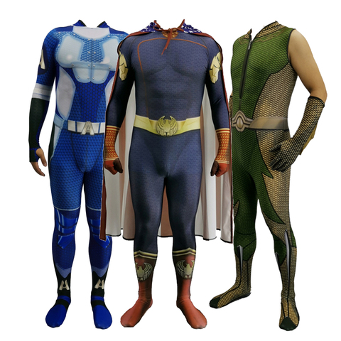 2022  Homelander The Deep Boys Cosplay Costume Halloween Costumes The Seven Homelander A-Train Super Hero Costumes Jumpsuits ► Photo 1/6