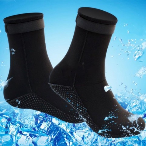 3mm Neoprene Diving Socks Shoes Water Boots Non-slip Beach Boots Wetsuit Shoes Warming Snorkeling Diving Surfing Socks For Adult ► Photo 1/6