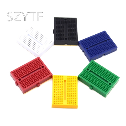 1pcs SYB-170 Mini Solderless Prototype Experiment Test Breadboard 170 Tie-points 35*47*8.5mm ► Photo 1/6