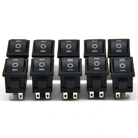 10PCS KCD11 Push Button Switch 10x15mm 2 /3 Pin SPST Mini switches 10A/125V 6A/250V Snap-in On-OFF ON-OFF-ON Boat Rocker Switch ► Photo 1/6