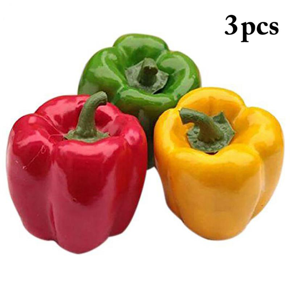 3PCS 9.8*7.2 cm Realistic Artificial Imitated Chili Peppers Vegetables Decor Restaurants  photography Props ► Photo 1/6