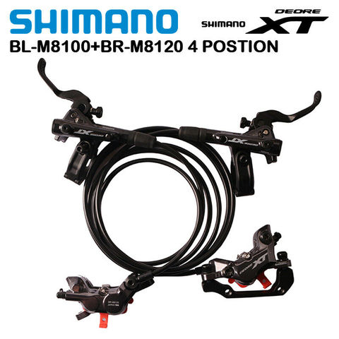 Shimano XT M8020 M8120 4 Piston Mountain Bike Bicycle Hydraulic Disc Brake For MTB Bike Downhill DH D03S H03C N03A N04C Pads ► Photo 1/6