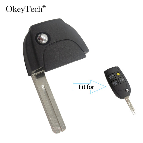 OkeyTech Flip Remote Cover Car Key Blade For Volvo XC90 S60 2000- 2009 S80 1999-2006 V70 2000-2007 XC70 2003-2007 Uncut Blade ► Photo 1/6