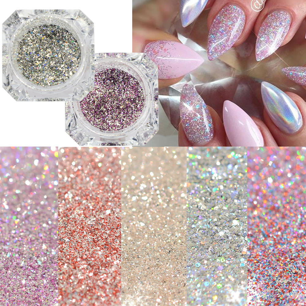 Dazzling Sandy Nail Glitter Dust Mermaid Effect Colorful Sugar