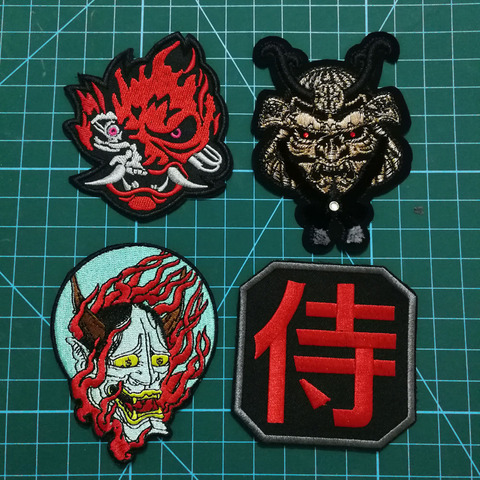 Japanese Samurai Patches badges of Embroidered japan biker rider Garment Jacket vest kanji Military motor rider badges ► Photo 1/1