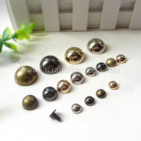 10pcs Dome Rivet Screw Spike Studs Punk Spots Garment Leather Craft Belt Wallet Decoration Parts 8/10/12/12mm ► Photo 1/6