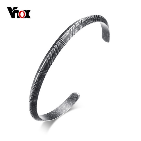 Vnox Men's Viking Cuff Bracelet Bangle Retro Tone Stainless Steel Pulseira Female Male Street Ceremony Unisex Jewelry ► Photo 1/6